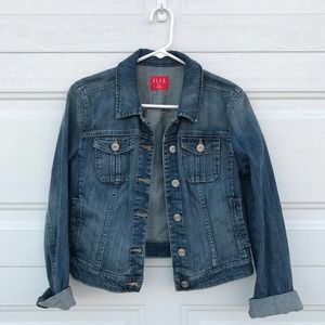 Elle Denim Jean Jacket Trucker Blue Size M